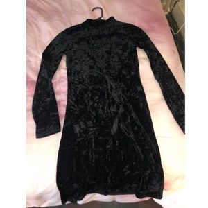 Urban outfitters fitted high neck black dress